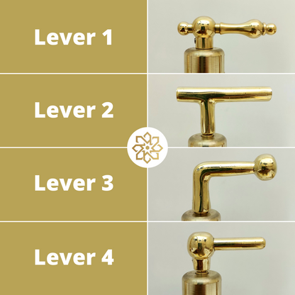 Unlacquered Brass Bridge Faucet with Sprayer and Cold Water Faucet, Brass Kitchen Faucet With Lever Handles - Ref: BF2LLB001-PK