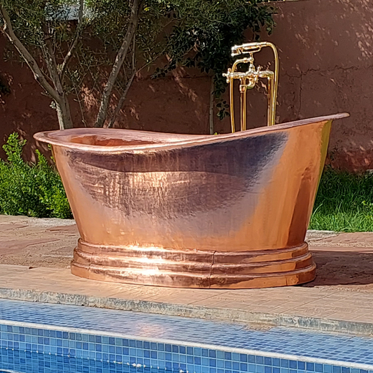 Pure Copper Bathtub, Solid Copper Freestanding Tub - Ref: BT002