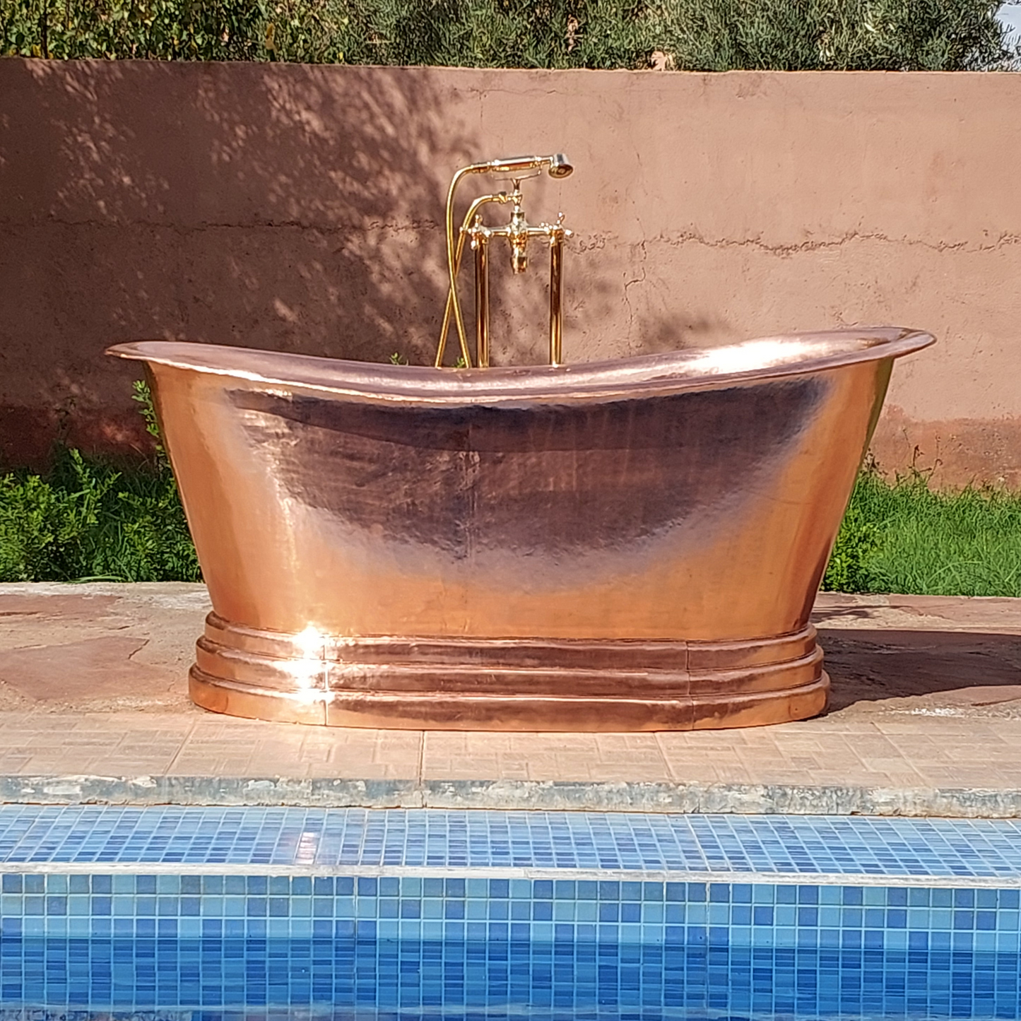 Pure Copper Bathtub, Solid Copper Freestanding Tub - Ref: BT002