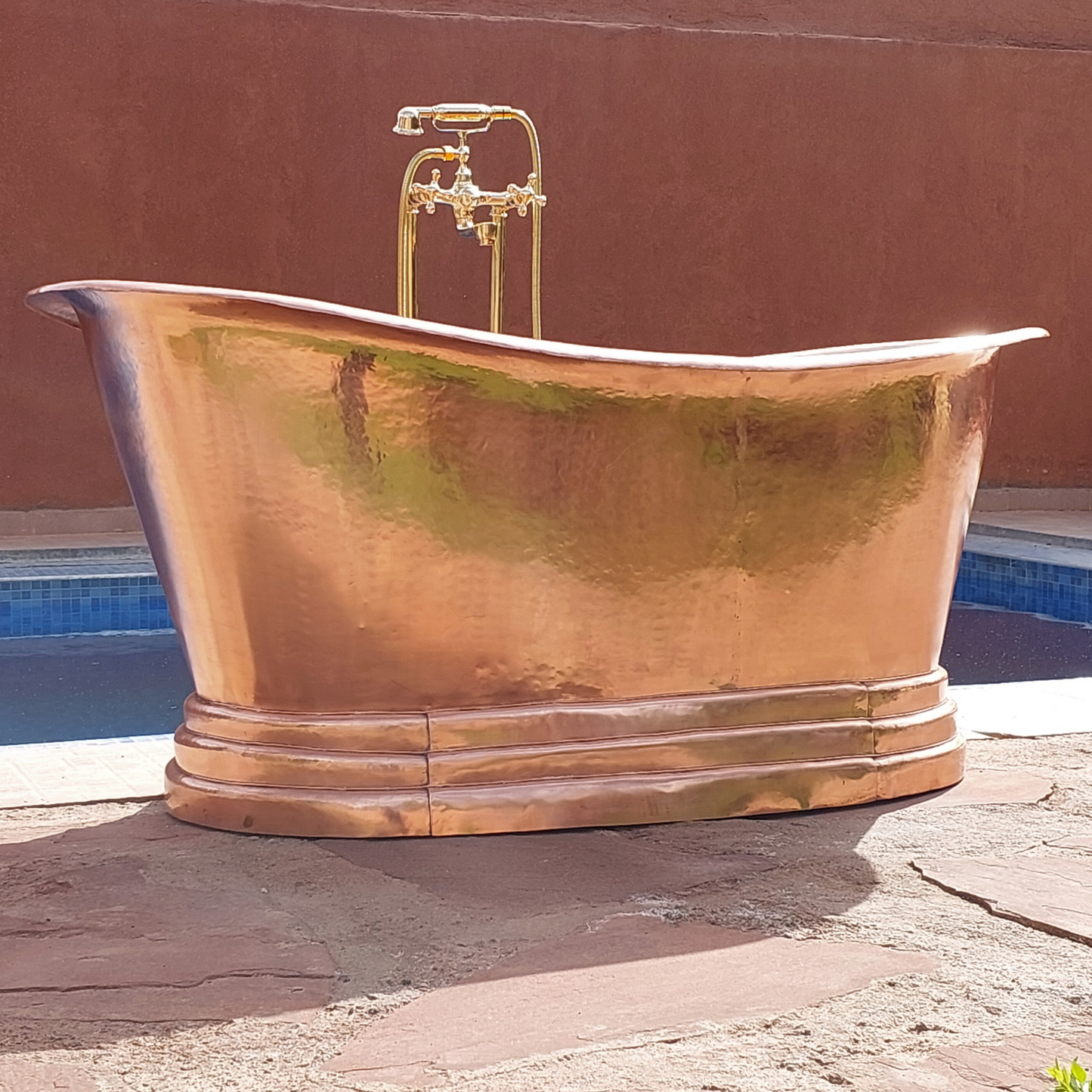 Pure Copper Bathtub, Solid Copper Freestanding Tub - Ref: BT002