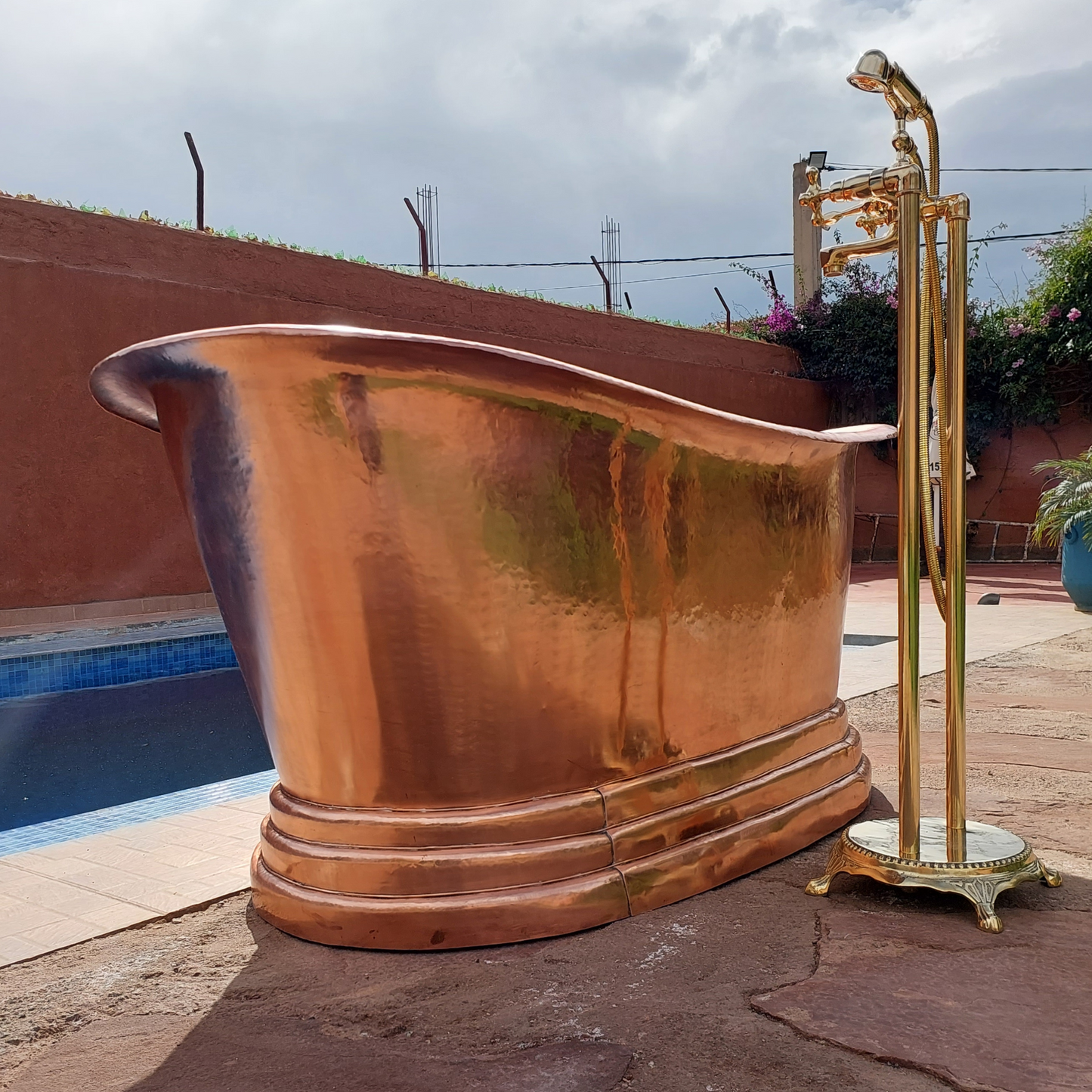 Pure Copper Bathtub, Solid Copper Freestanding Tub - Ref: BT002