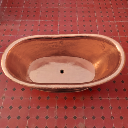 Pure Copper Bathtub, Solid Copper Freestanding Tub - Ref: BT002