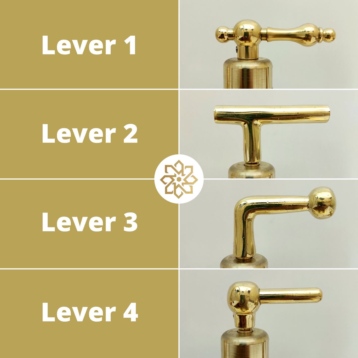 Unlacquered Brass Freestanding Bathtub Faucet, Solid Brass Tub Filler with Handheld Shower Head and Lever Handles - Ref: TF004-L