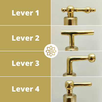 Unlacquered Brass Shower System with Adjustable Round Shower Head, Handheld Shower Head, Tub Filler, and Lever Handles - Ref: SSAH8TFL