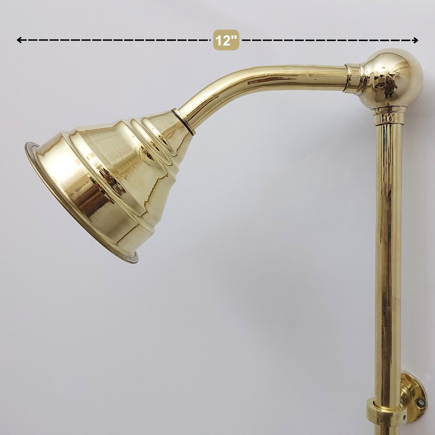 Unlacquered Brass Shower System with Round Shower Head, Handheld Shower Head, Tub Filler, and Cross Handles - Ref: SSH8TFC