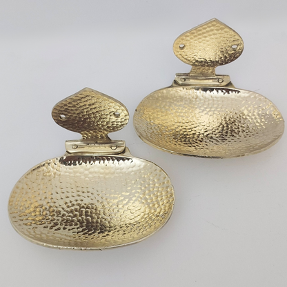 Unlacquered Brass Soap Dish, Wall-Mounted Hammered Brass Soap Dish - Ref: WMSDH1