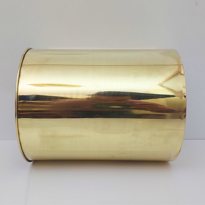 Unlacquered Brass Trash Can, Solid Brass Waste Paper Bin, Outdoor Trash Bin - Ref: TCUB001