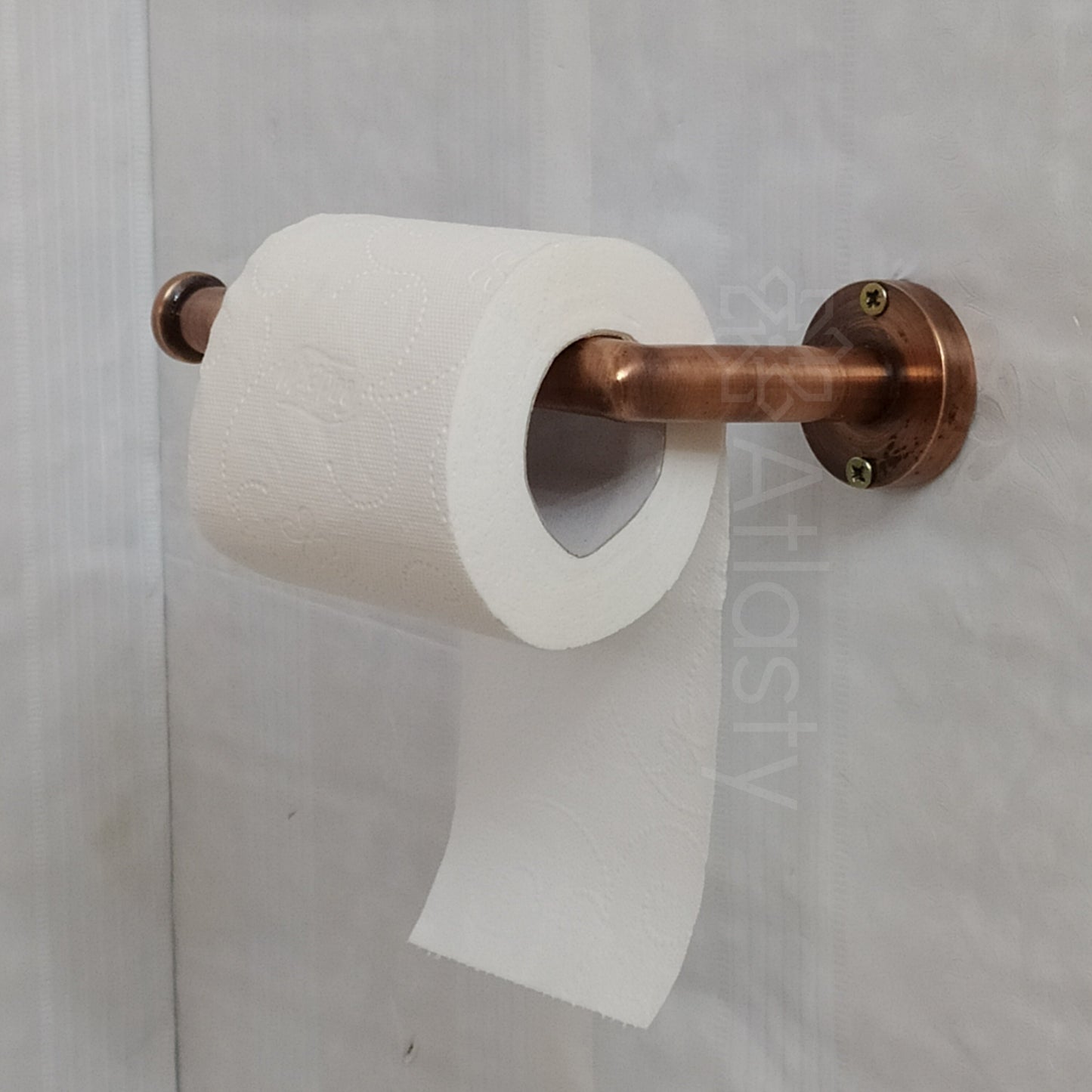 Portarrollos de papel higiénico de cobre macizo para baño, portarrollos de papel higiénico de cobre para montaje en pared