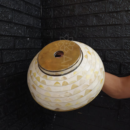 Lavabo de salle de bain en laiton et résine, motif blanc, vasque de salle de bain