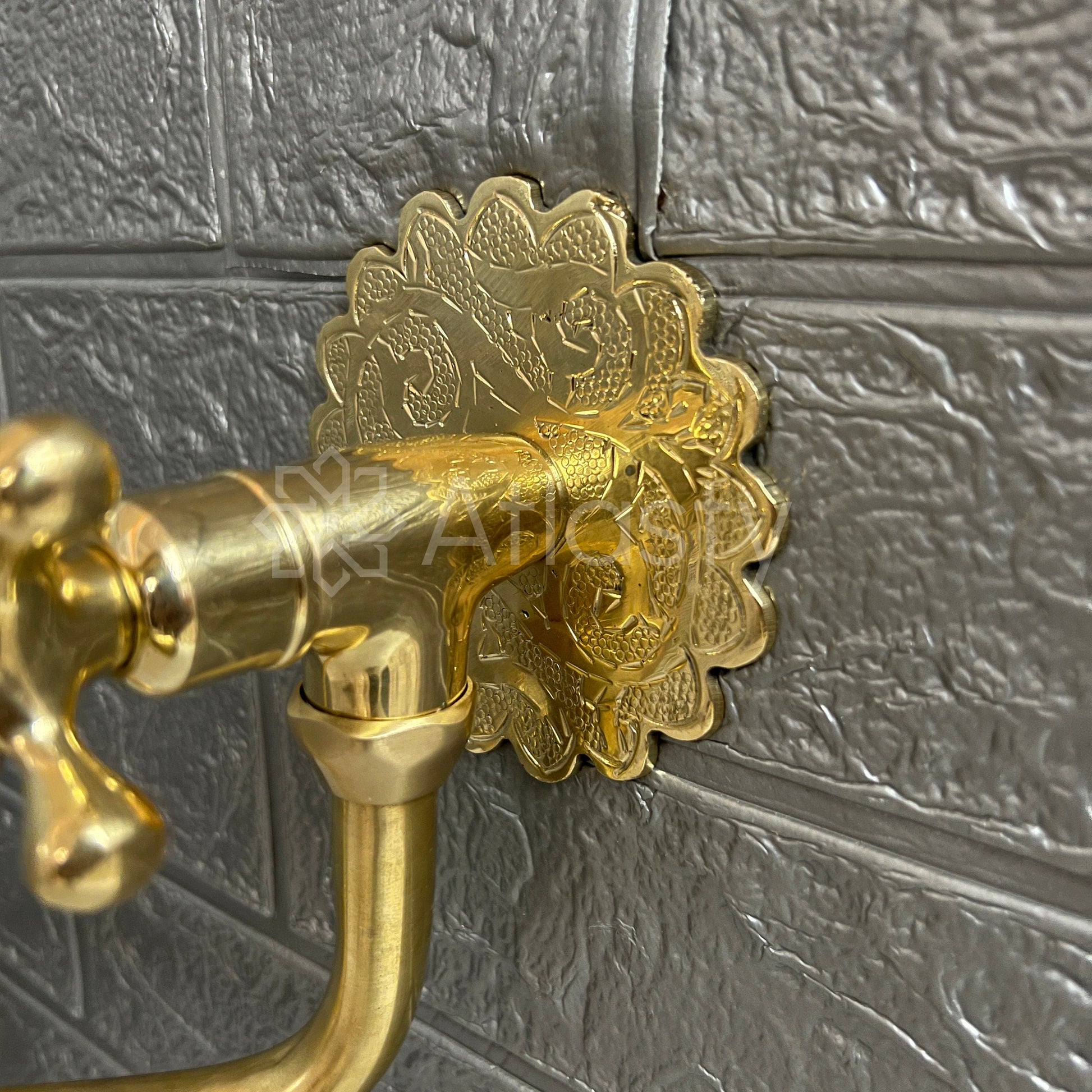 Vintage Unlacquered Brass Pot Filler | Insideast